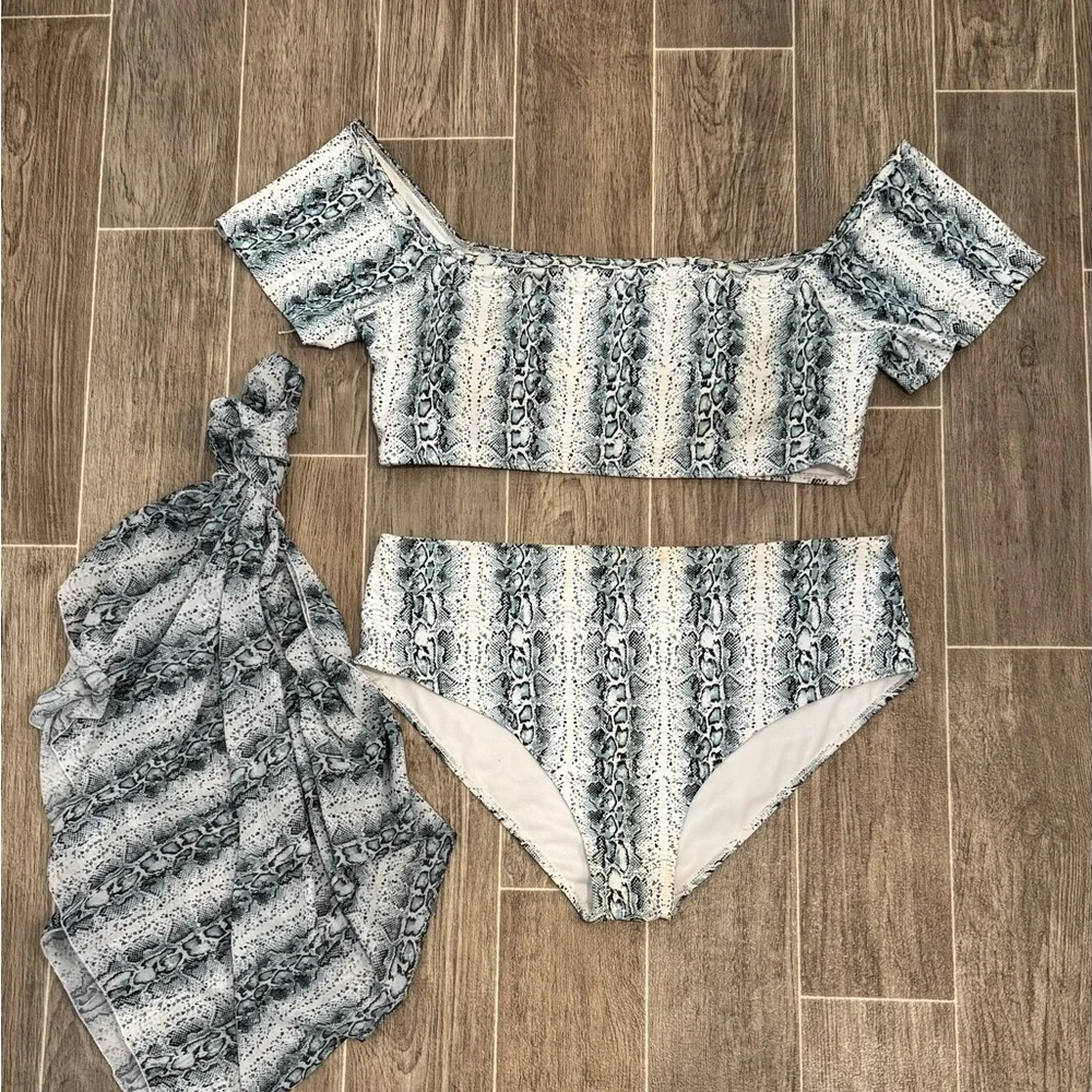 3 Piece Bathing Suit Set 2XL New